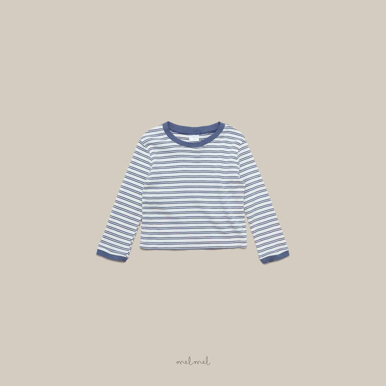 ［melmel］Contrast Stripe Tee