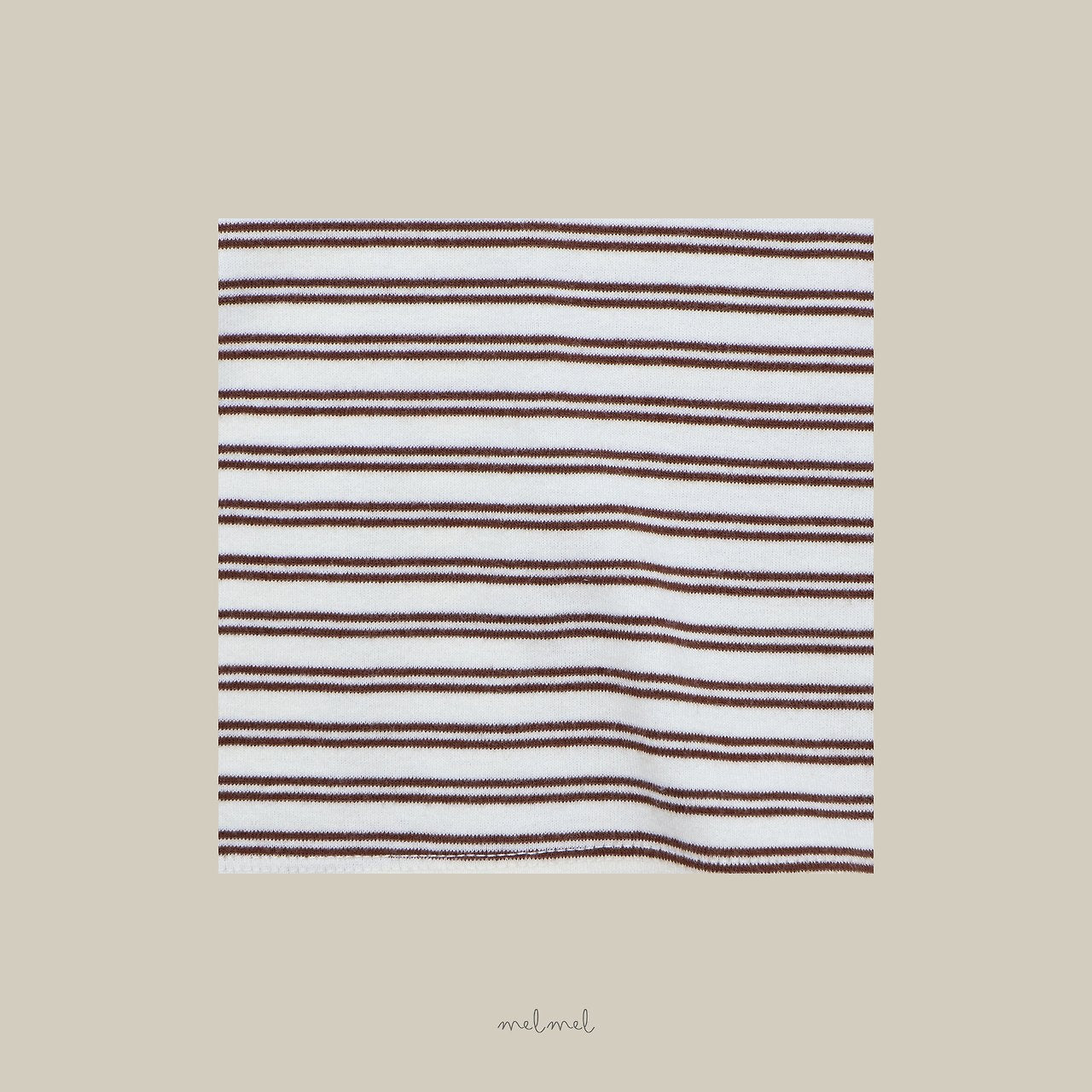 ［melmel］Contrast Stripe Tee