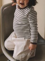 ［melmel］Contrast Stripe Tee
