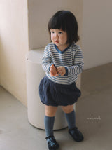 ［melmel］Contrast Stripe Tee