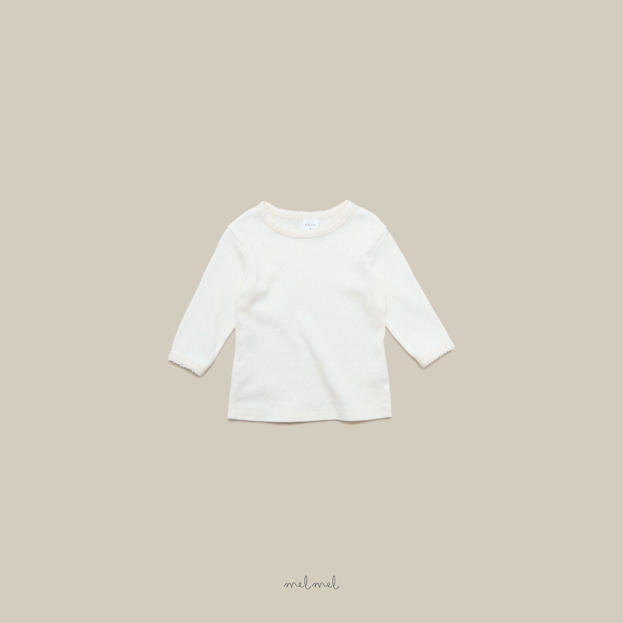 ［melmel］Pico lace 3/4 Sleeve Tee
