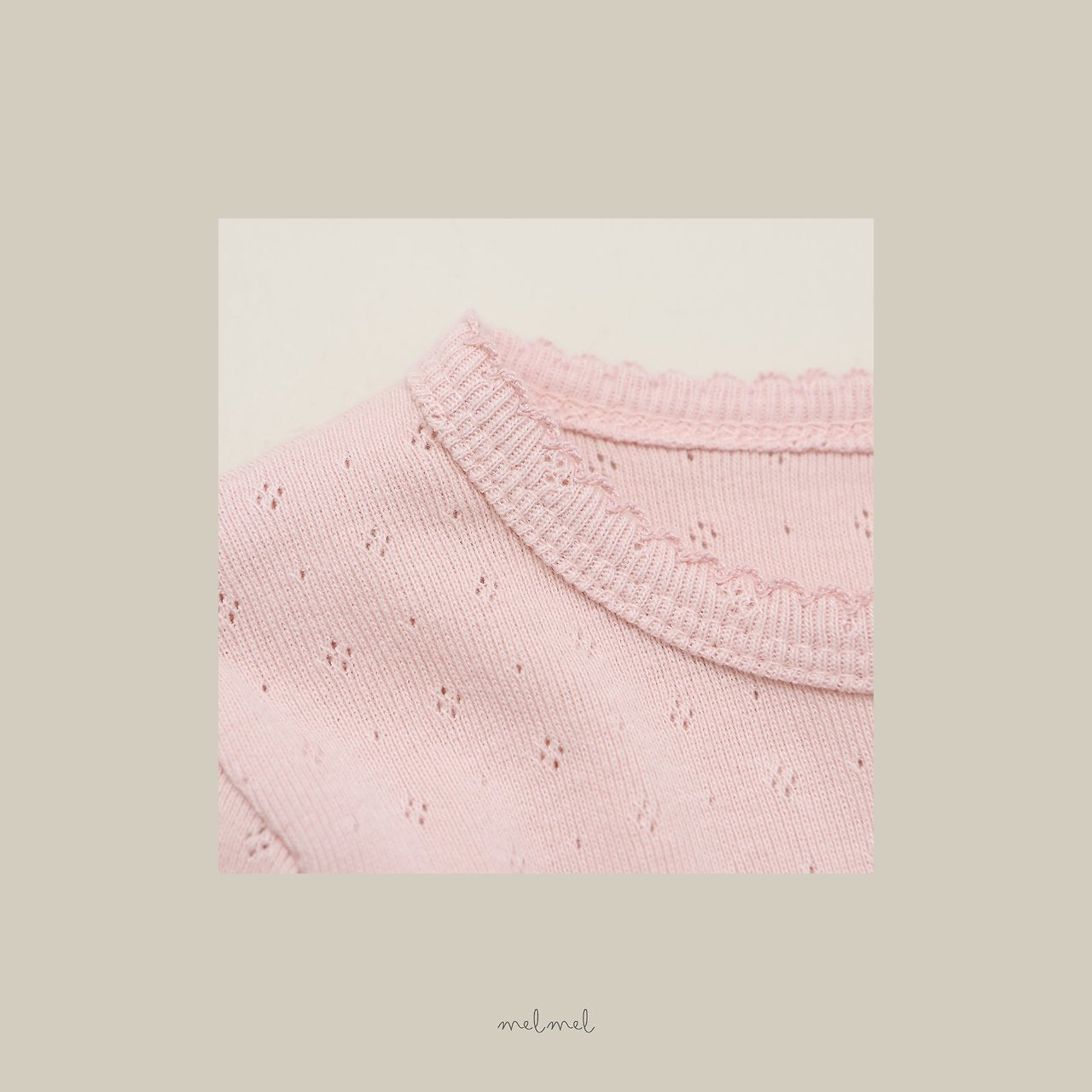 ［melmel］Pico lace 3/4 Sleeve Tee