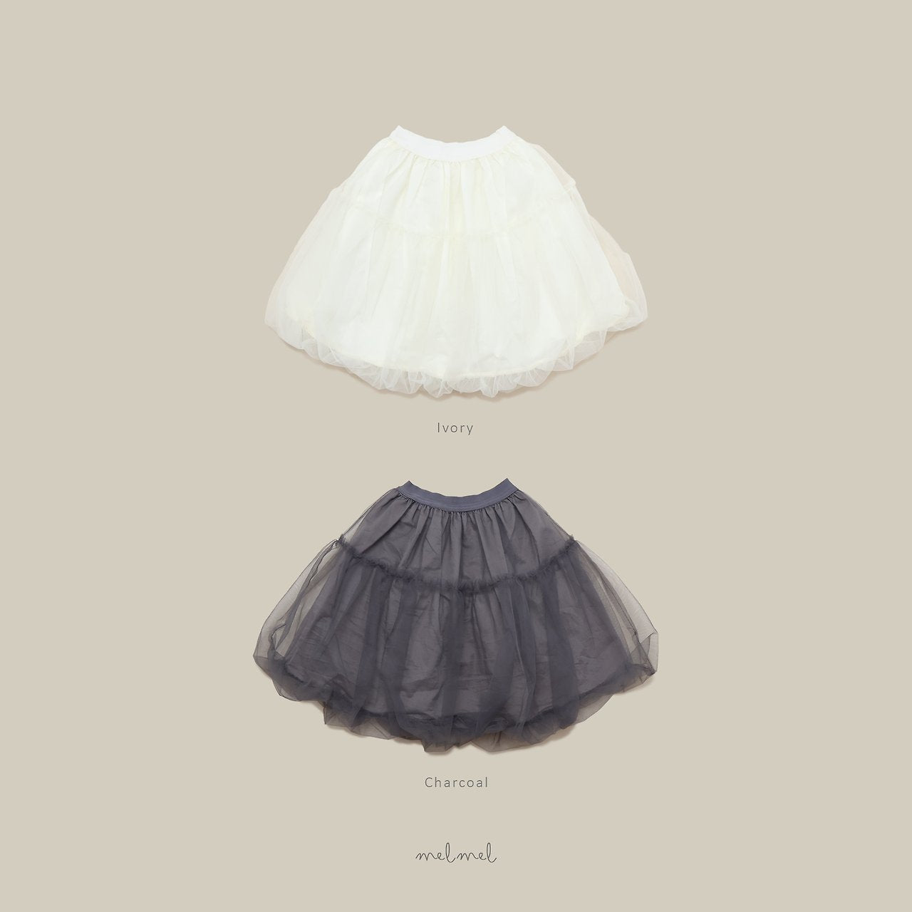 ［melmel］Balloon Tulle Skirt