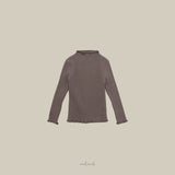 ［melmel］Mock Neck Rib Tee