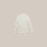 ［melmel］Mock Neck Rib Tee