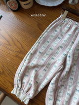 ［marron］Peter ribbon lace pants