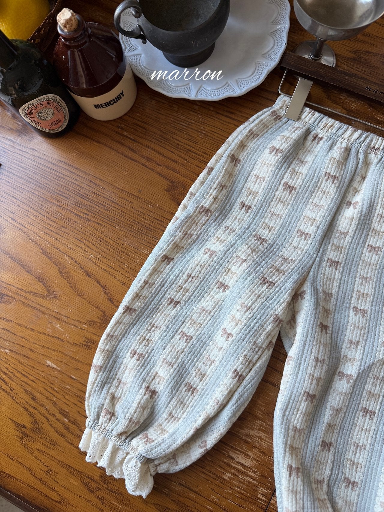［marron］Peter ribbon lace pants
