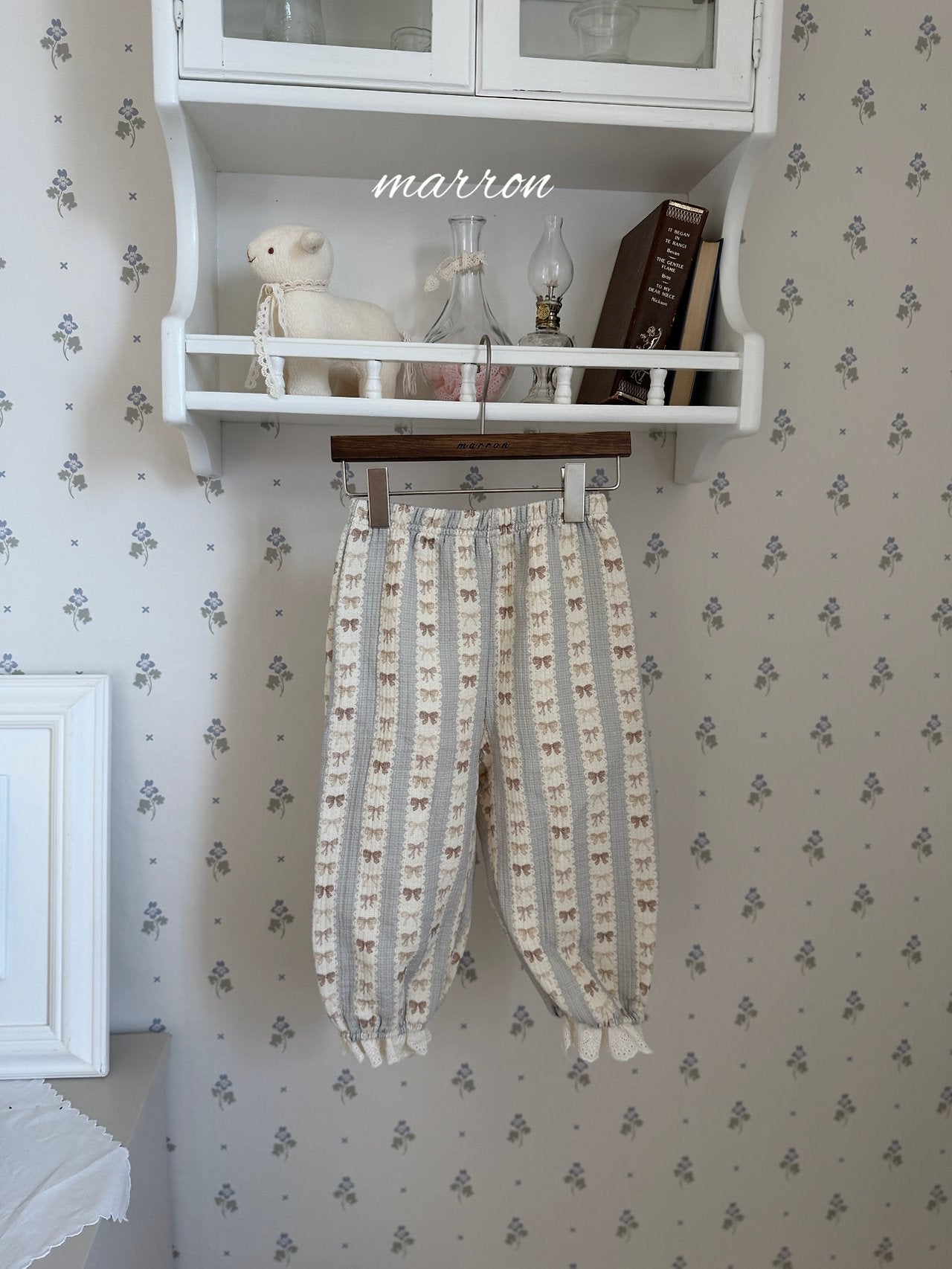 ［marron］Peter ribbon lace pants