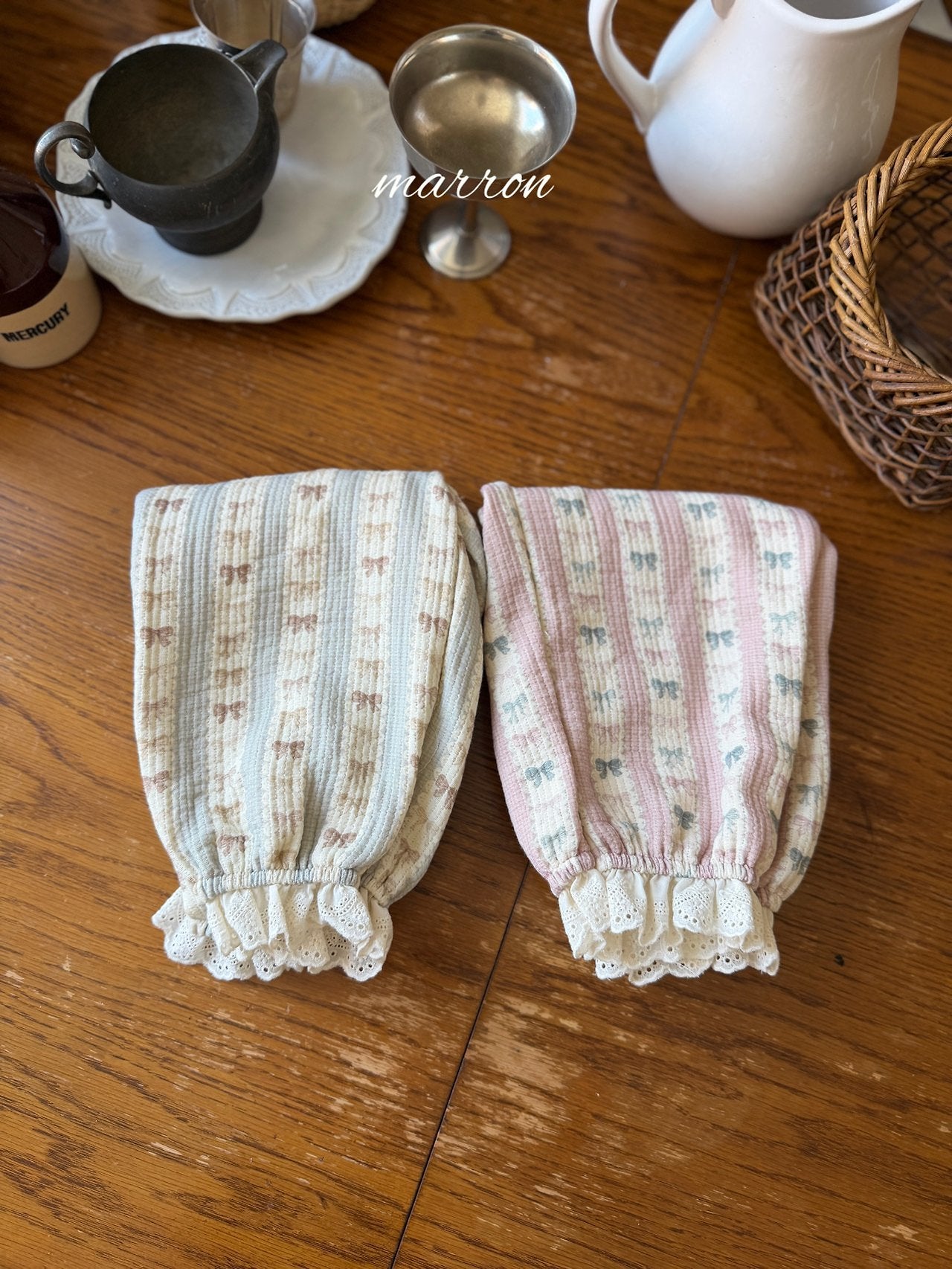 ［marron］Peter ribbon lace pants