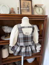 ［marron］Dorothy check one-piece