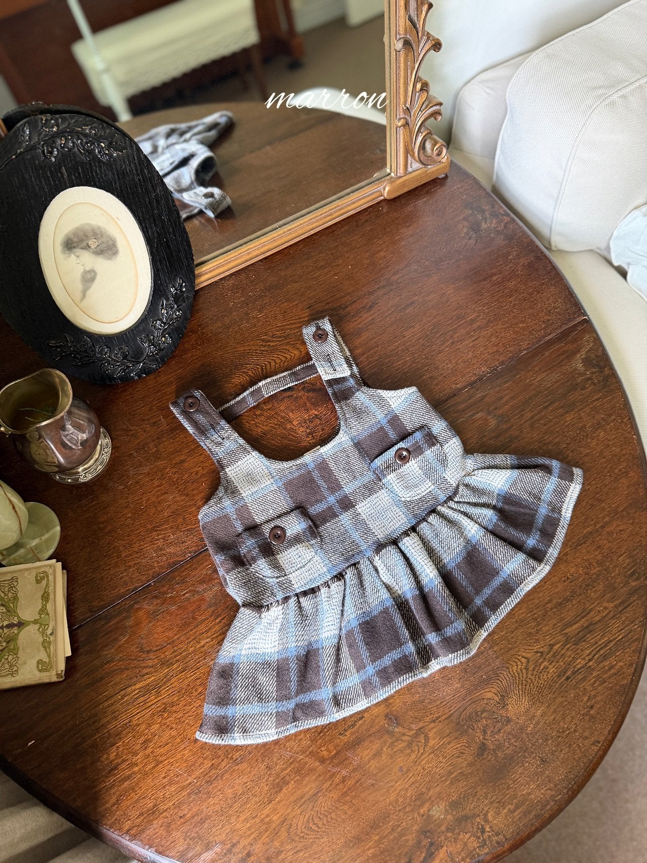 ［marron］Dorothy check one-piece