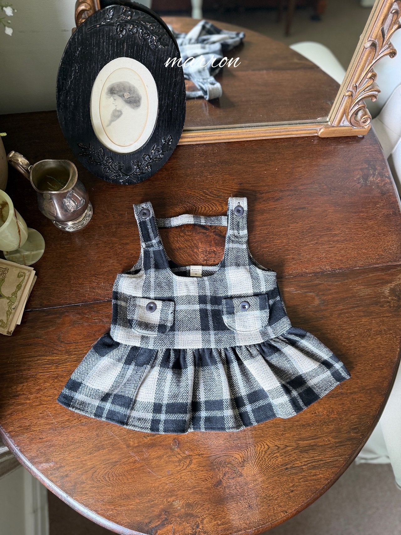 ［marron］Dorothy check one-piece