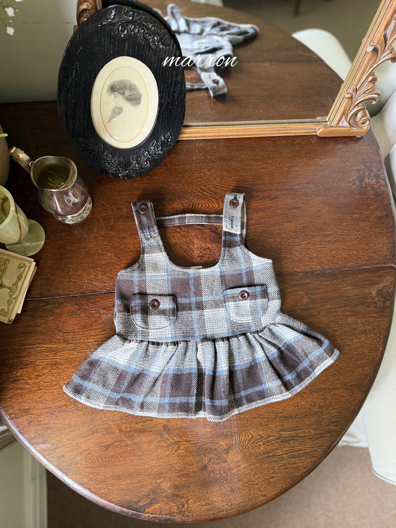 ［marron］Dorothy check one-piece