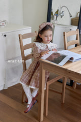 ［marron］Check collar one-piece
