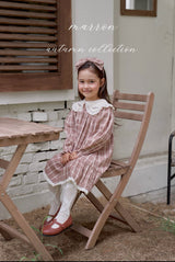 ［marron］Check collar one-piece
