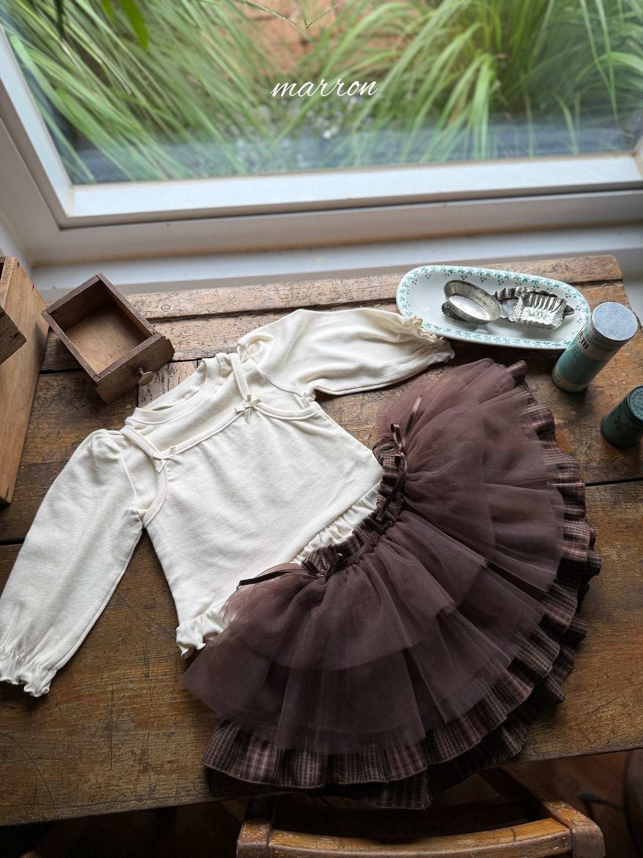 ［marron］Maple shasha skirt