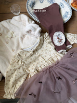 ［marron］Ribbon shasha skirt