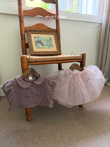 ［marron］Ribbon shasha skirt