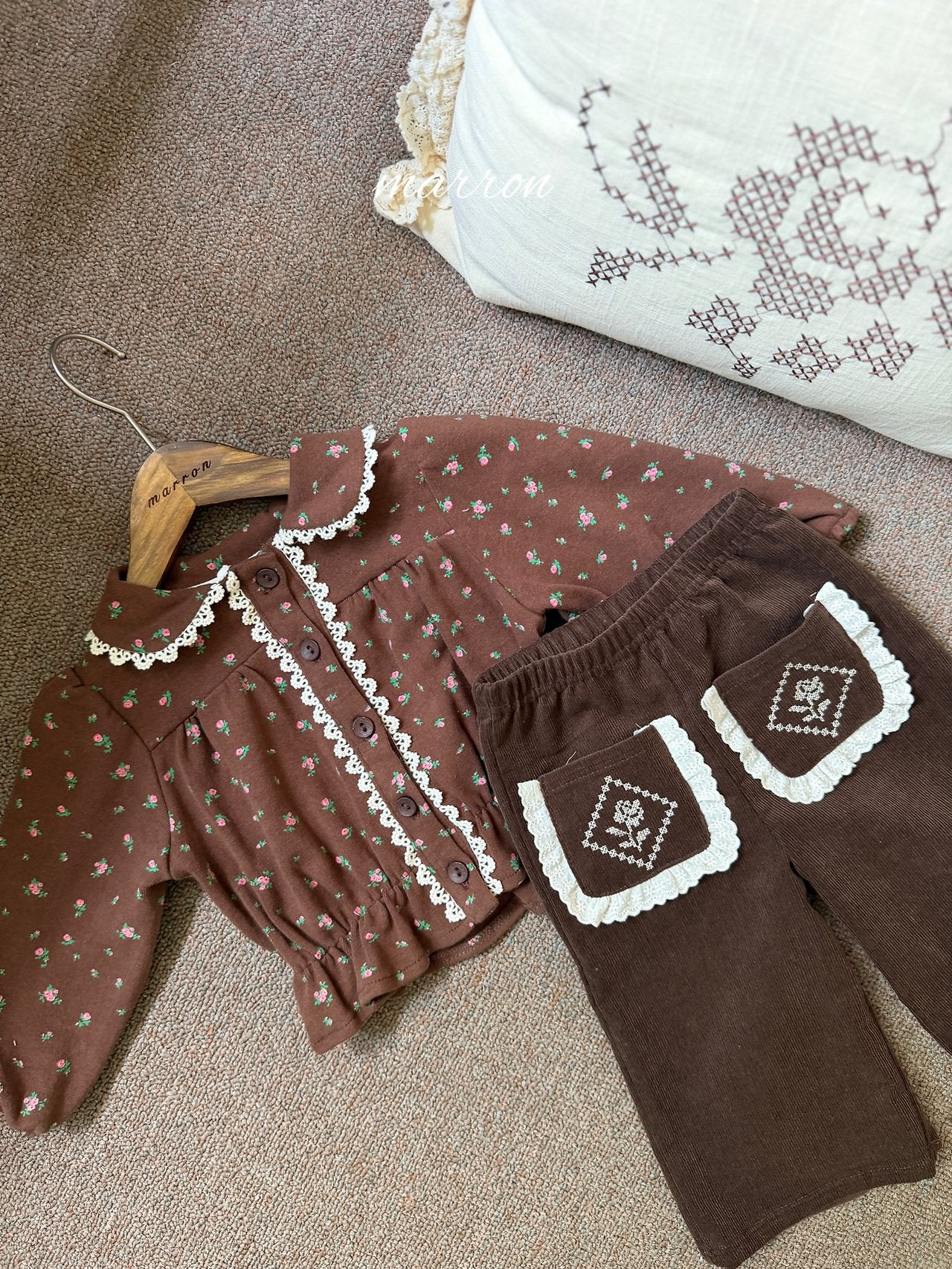 ［marron］Rose pocket pants
