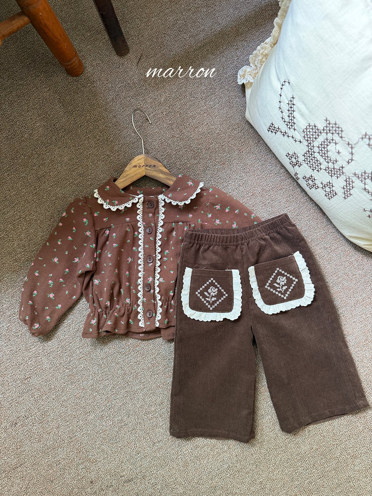 ［marron］Rose pocket pants