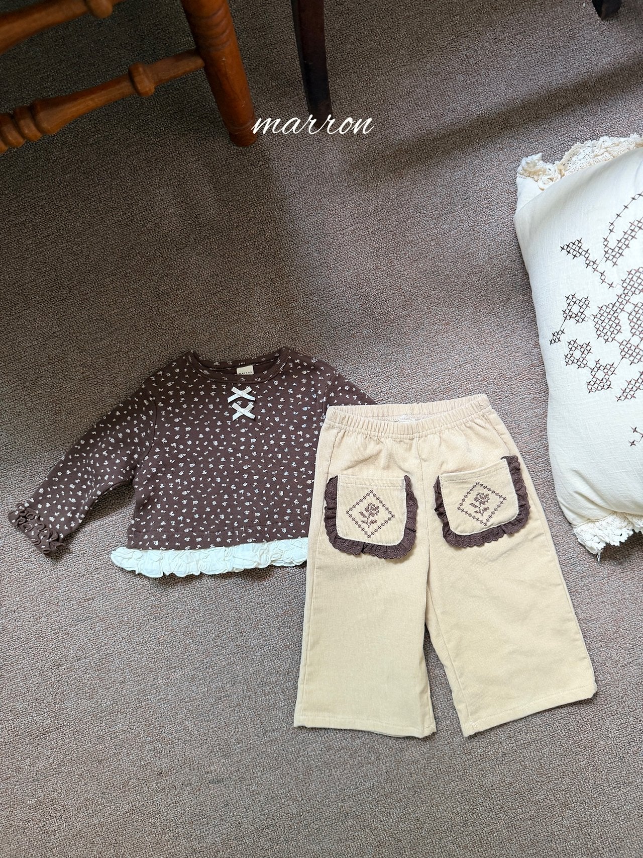 ［marron］Rose pocket pants