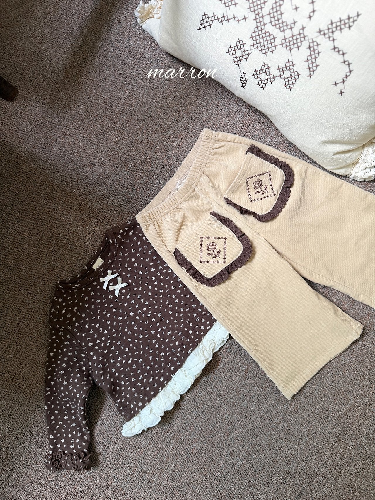 ［marron］Rose pocket pants