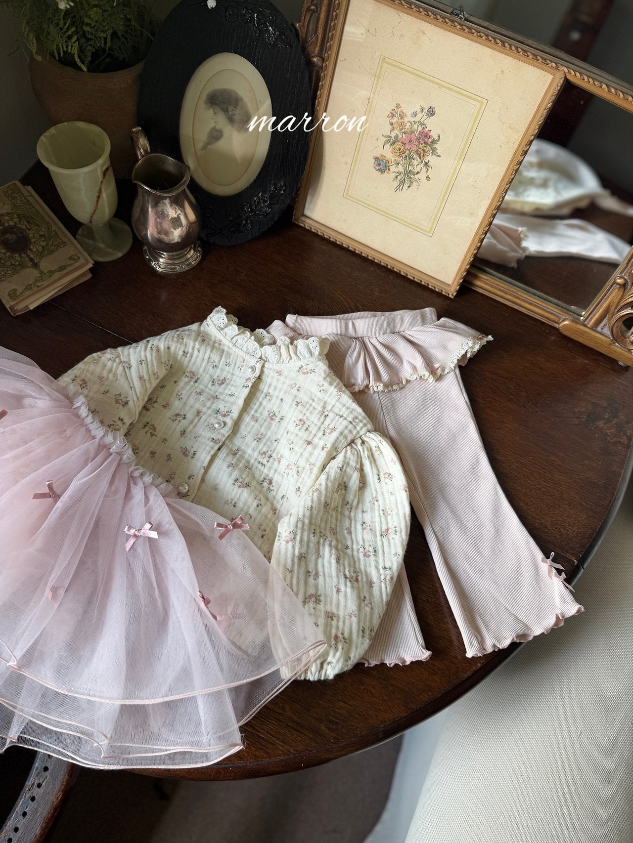［marron］Lala tutu flare leggings