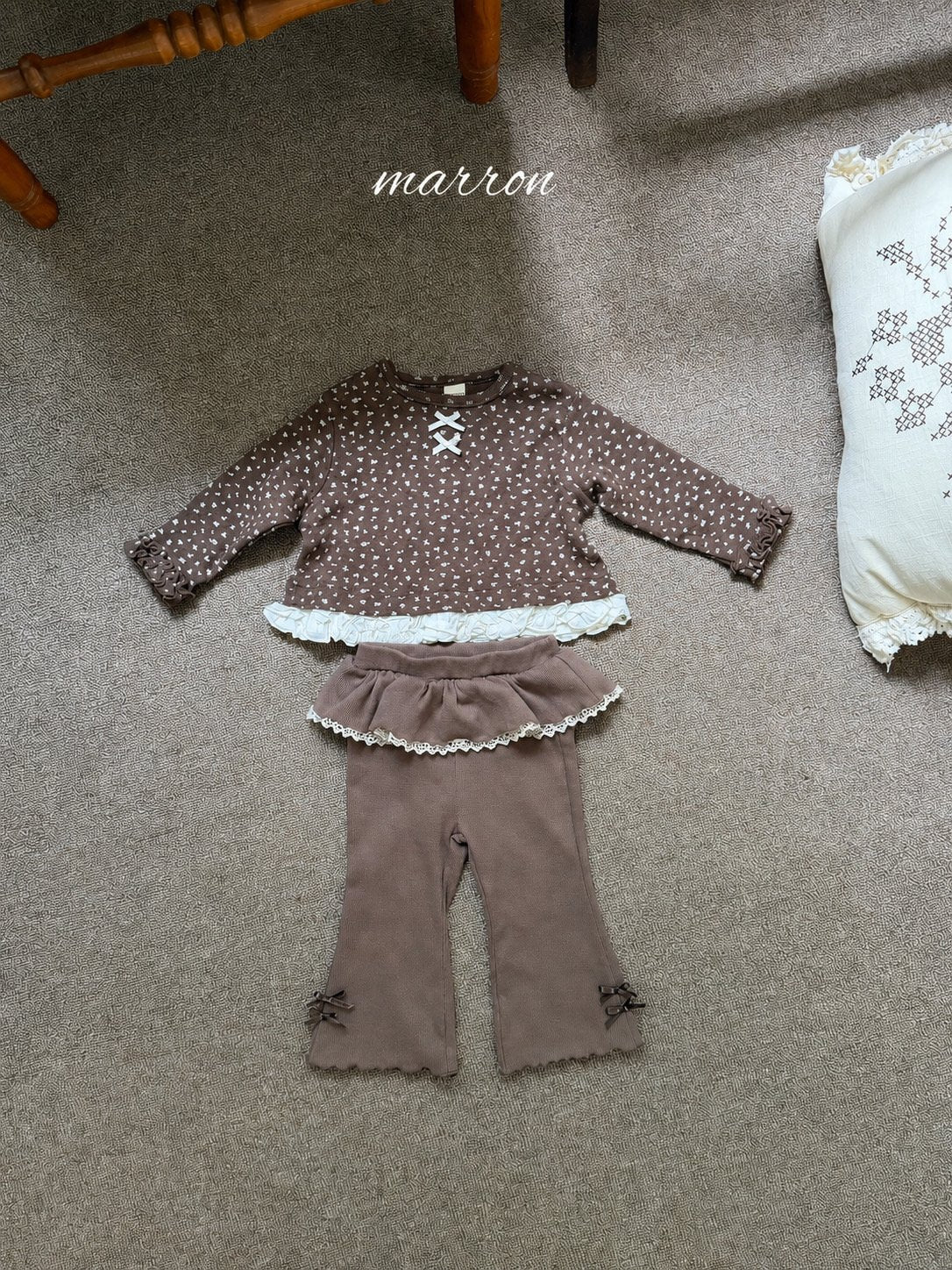 ［marron］Lala tutu flare leggings