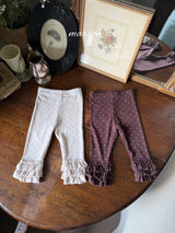 ［marron］Dot frill leggings