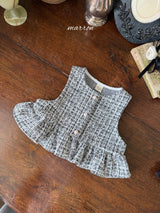 ［marron］Tweed sera vest
