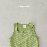 ［milk powder］Lime lace vest