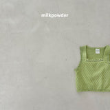 ［milk powder］Lime lace vest