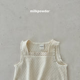 ［milk powder］Lime lace vest