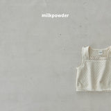 ［milk powder］Lime lace vest