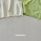 ［milk powder］Lime lace vest