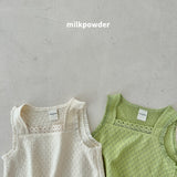 ［milk powder］Lime lace vest