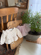 ［marron］French flower blouse