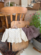 ［marron］French flower blouse