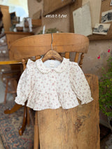 ［marron］French flower blouse