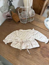 ［marron］French flower blouse