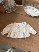 ［marron］French flower blouse