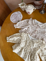 ［marron］French flower blouse