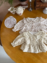 ［marron］French flower blouse