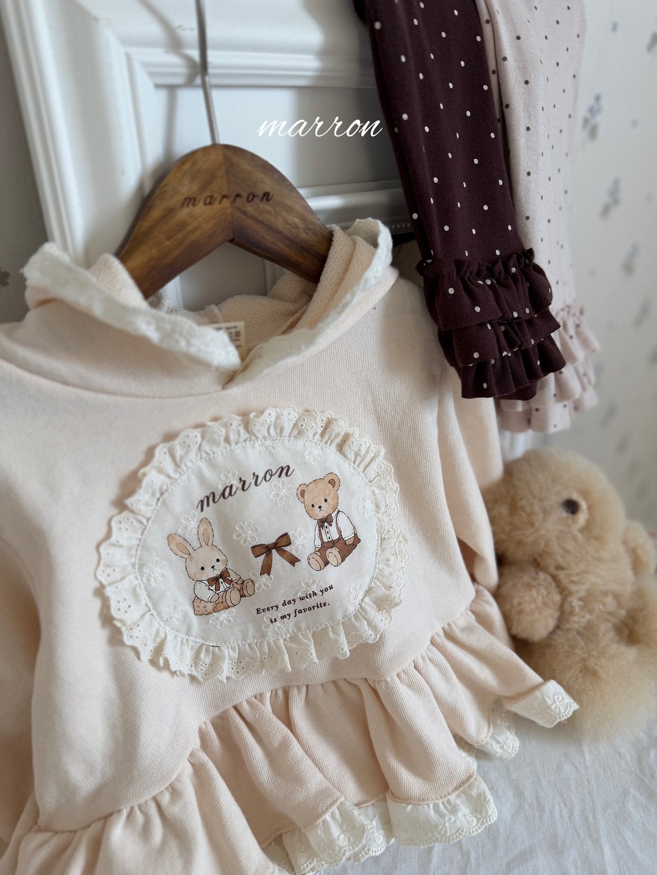 ［marron］Toto lace hoodie