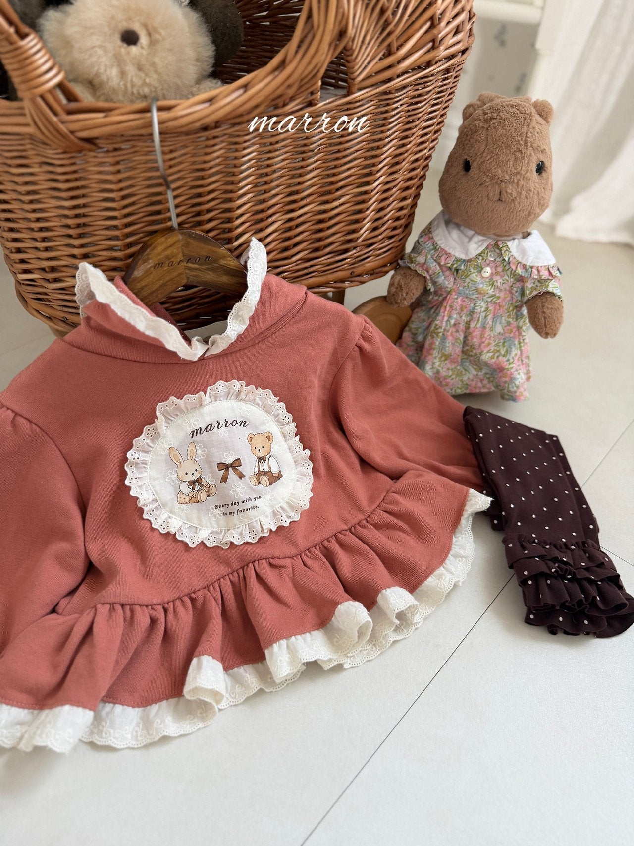 ［marron］Toto lace hoodie