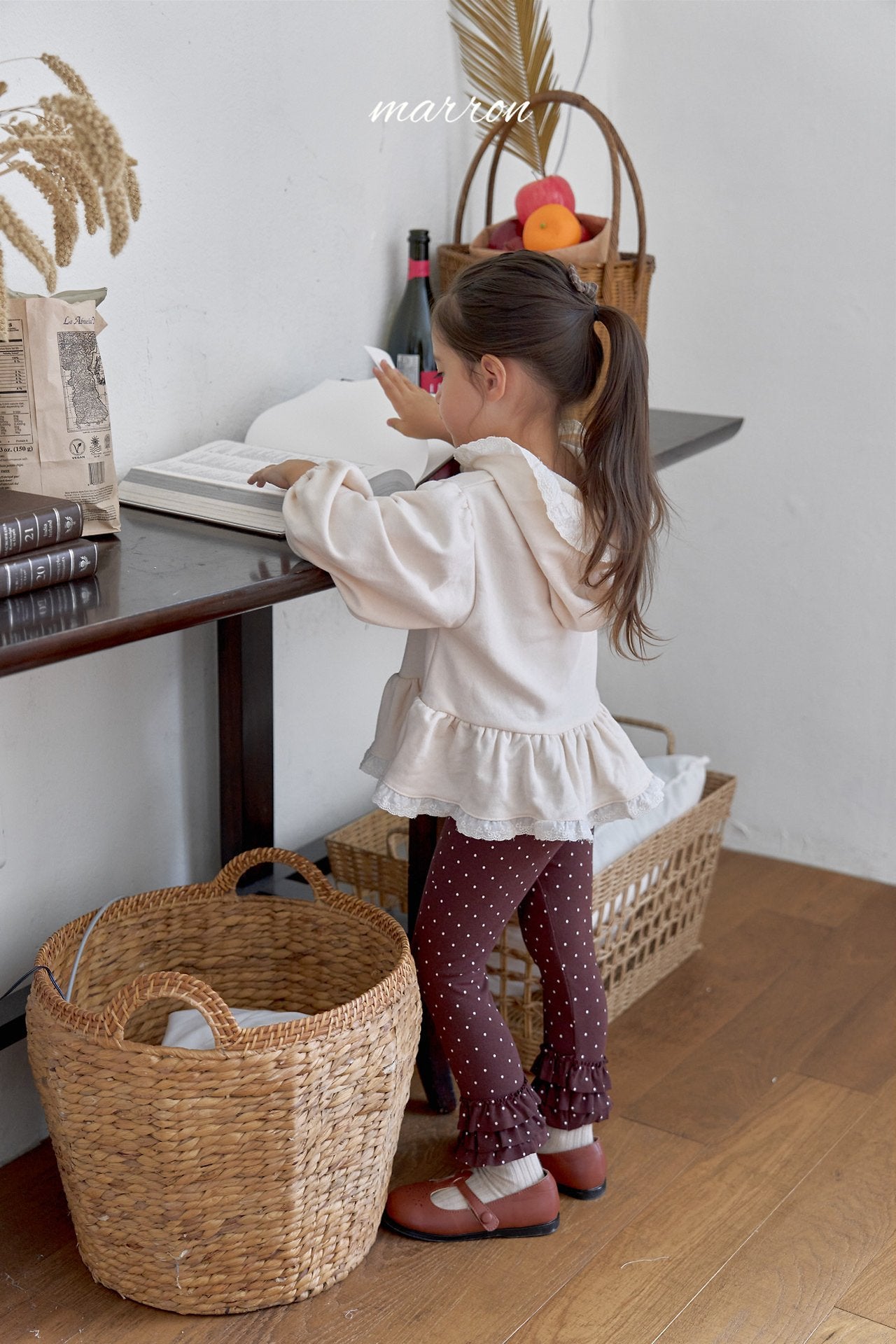 ［marron］Toto lace hoodie