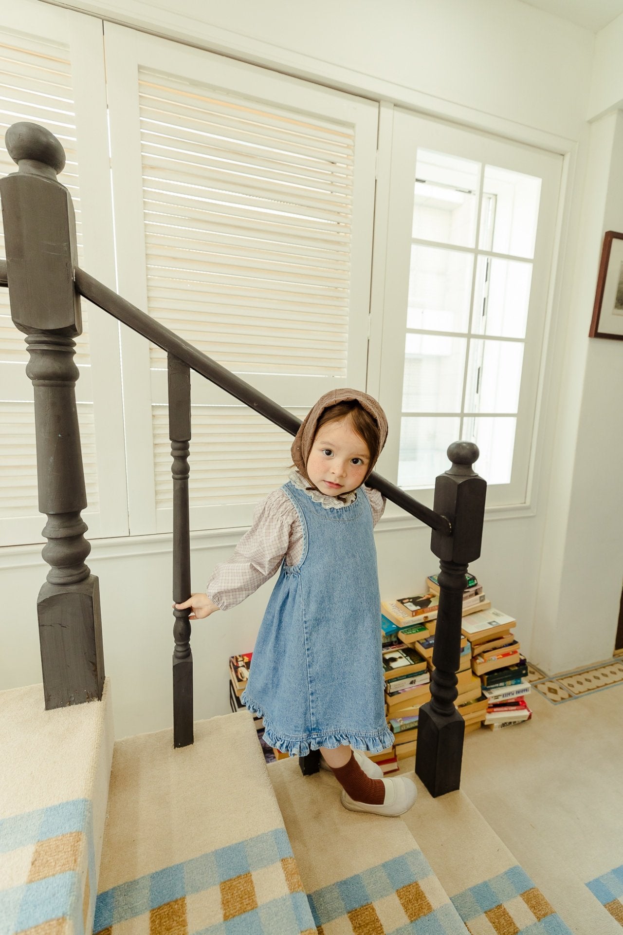 ［milk powder］Milly denim one-piece