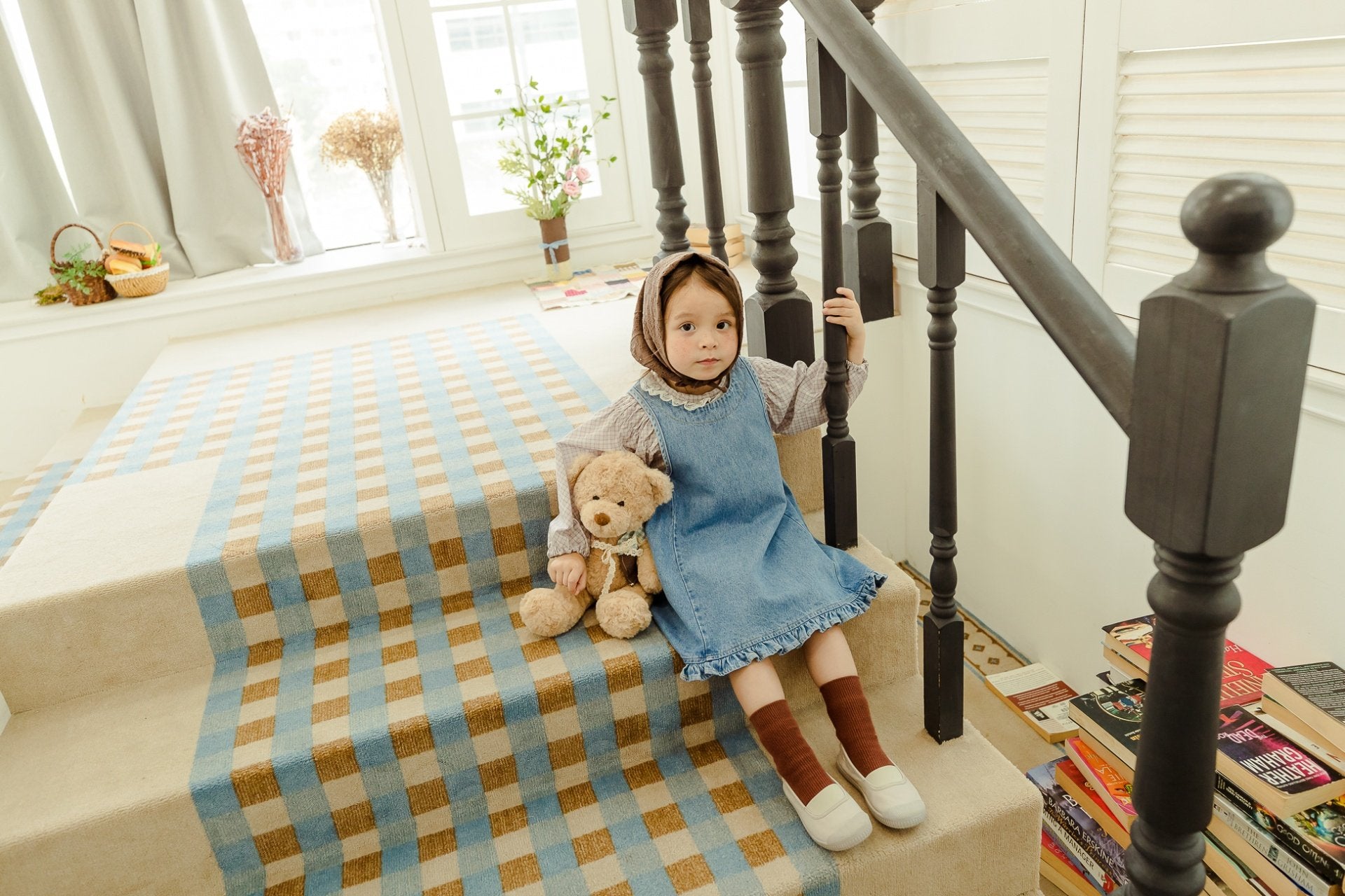 ［milk powder］Milly denim one-piece