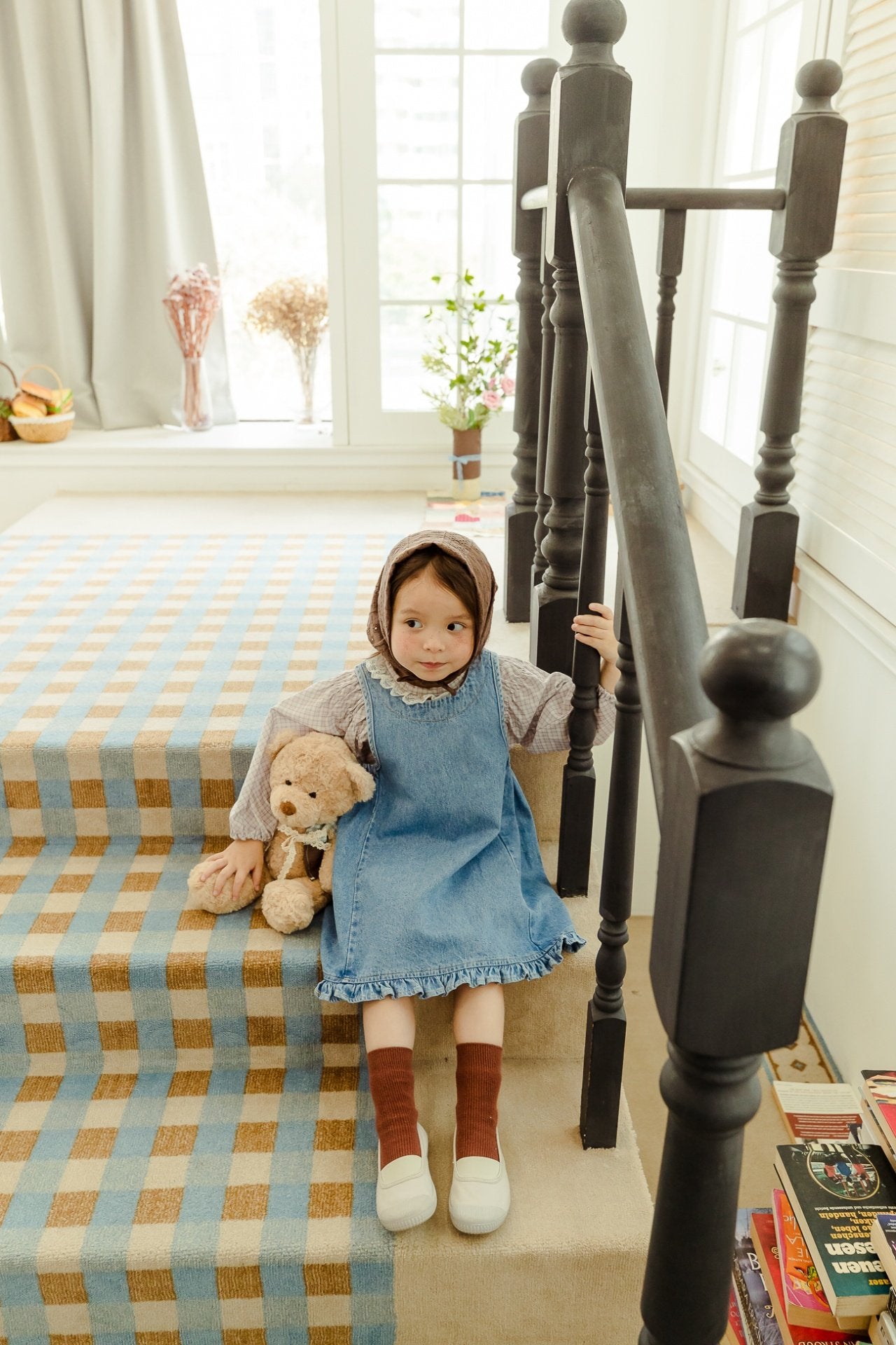 ［milk powder］Milly denim one-piece