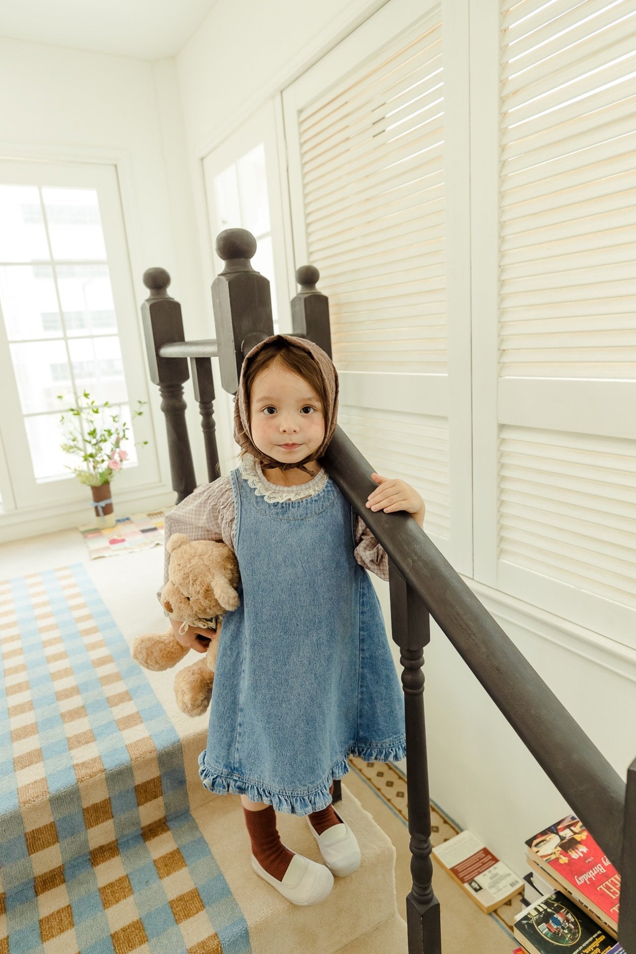 ［milk powder］Milly denim one-piece